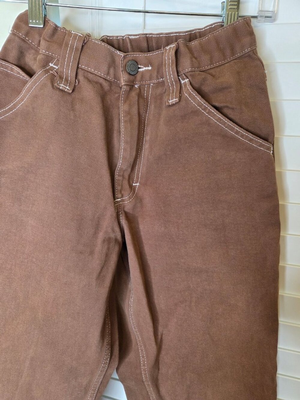 J. Galt Womens Brown Carpenter Pants Size S 100% Cotton Relaxed Fit Denim - Picture 5 of 8